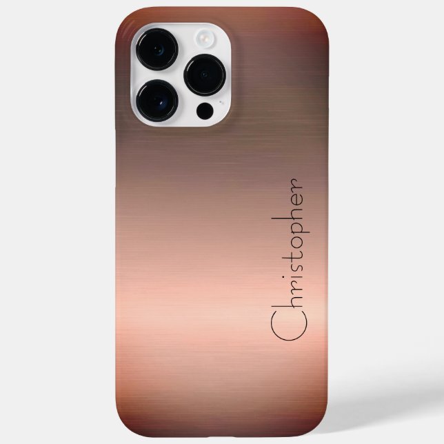 Titanium Bronze Stainless Steel Print Case-Mate iPhone Case (Back)