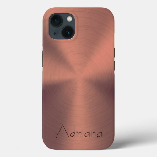 Titanium bronze Stainless Steel Print iPhone 13 Case