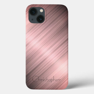 Titanium bronze Stainless Steel Print iphone 15 iPhone 13 Case
