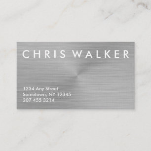 Titanium brushed metal texture business cards