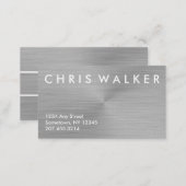 Titanium brushed metal texture business cards (Front/Back)