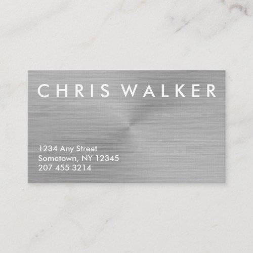 Titanium brushed metal texture business cards