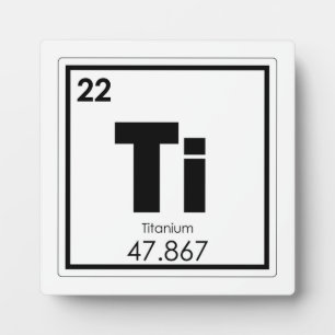 Titanium chemical element symbol chemistry formula plaque