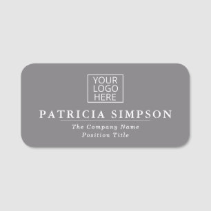 Titanium Dark Grey White Logo Professional ID Name Tag
