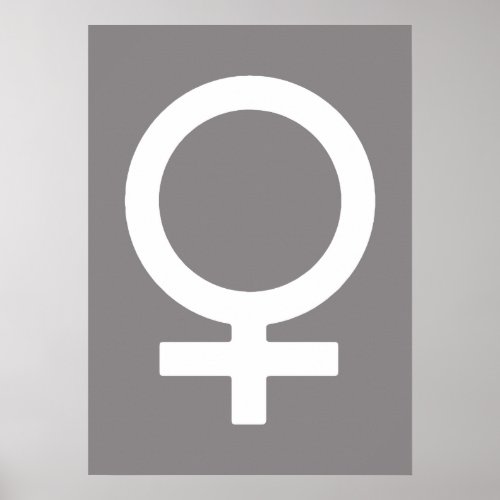 Titanium Female Symbol Poster