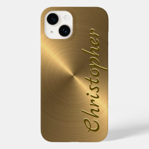 Titanium gold Stainless Steel Metallic Case-Mate iPhone 14 Case