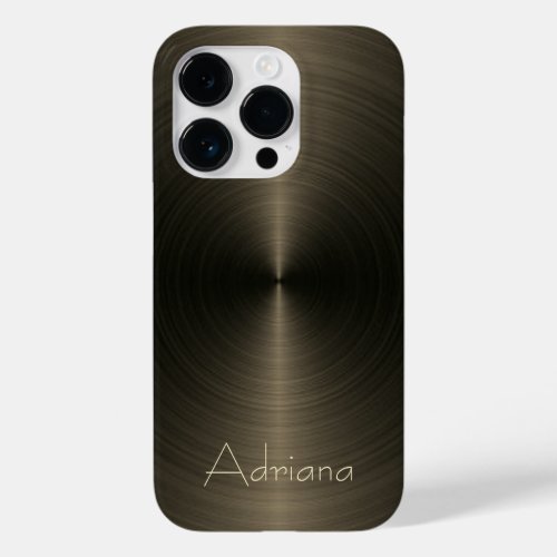 Titanium gold Stainless Steel Metallic Case_Mate iPhone 14 Pro Case