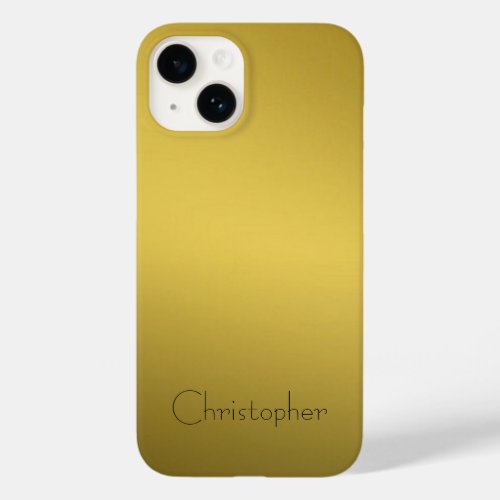 Titanium gold Stainless Steel Print 15 Case_Mate iPhone 14 Case