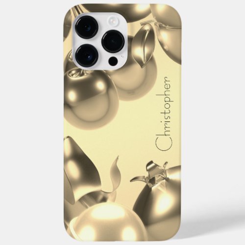 Titanium Gold  Stainless Steel Print Case_Mate iPhone 14 Pro Max Case