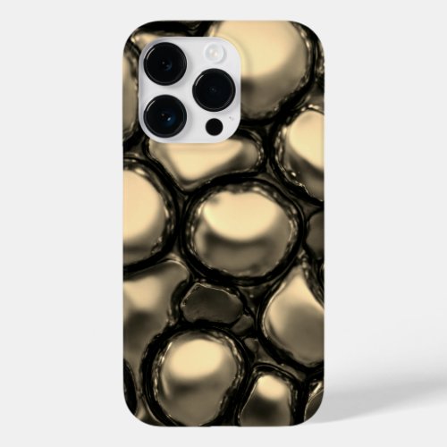 Titanium gold stainless steel print Case_Mate iPhone 14 pro case