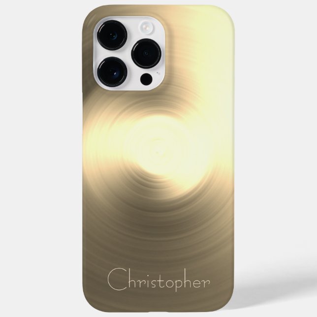 Titanium Gold Stainless Steel Print Case-Mate iPhone Case (Back)