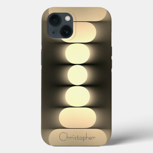 Titanium gold Stainless Steel Print iphone 15 iPhone 13 Case