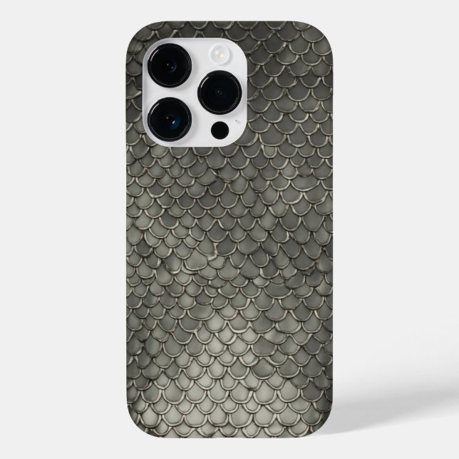 Titanium gold stainless steel snake scale pattern Case-Mate iPhone case (Back)