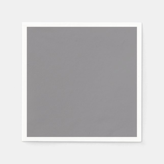 Titanium Gray Grey Color Trend Background Paper Napkins (Front)