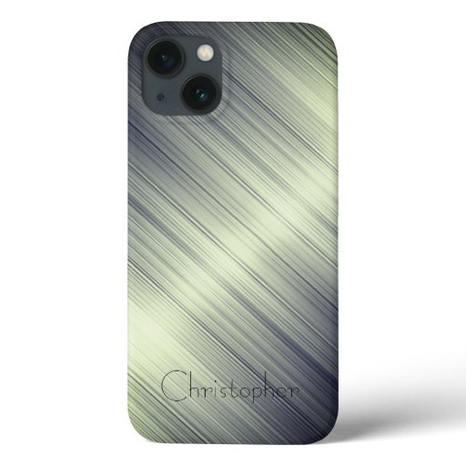 Titanium green Stainless Steel Print iphone 15  iPhone 13 Case