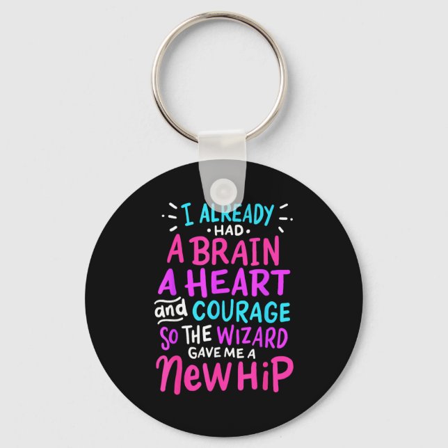 Titanium Hip Replacement Surgery Humor Funny New H Keychain (Front)