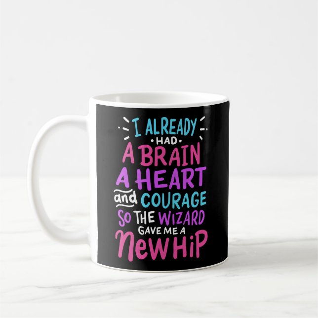 Titanium Hip Replacet Surgery Humor New Hip Coffee Mug (Left)