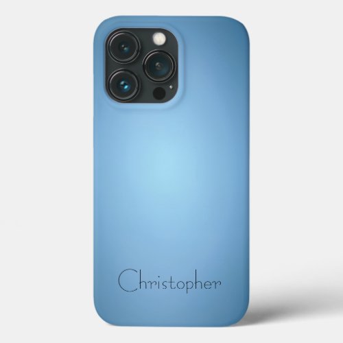 Titanium Light blue Stainless Steel Print iPhone 13 Pro Case