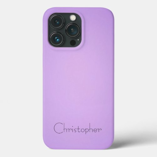 Titanium Light violet Stainless Steel Print iPhone 13 Pro Case