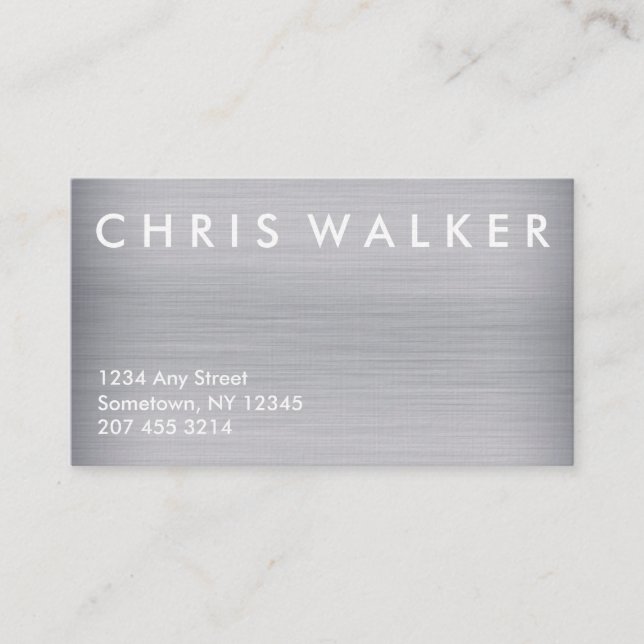 Titanium metal texture professional business cards (Front)