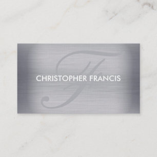 Titanium monogram business cards