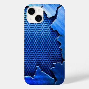 Titanium Polished blue Radial Metallic iphone 15 Case-Mate iPhone 14 Case