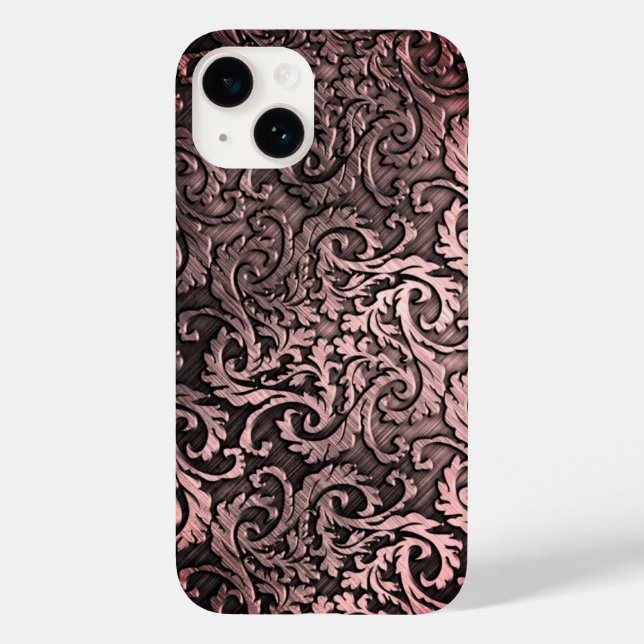 Titanium Polished bronze Radial Metallic iphone 15 Case-Mate iPhone Case (Back)