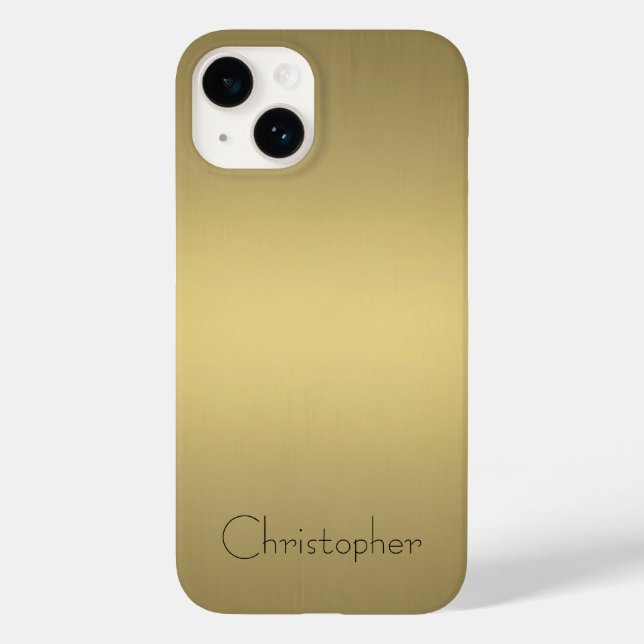 titanium Polished gold Radial and Metallic Case-Mate iPhone Case (Back)