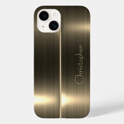 Titanium Polished gold Radial Metallic iphone 15 Case_Mate iPhone 14 Case