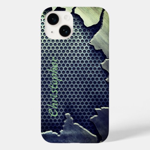 Titanium Polished green Radial Metallic iphone 15 Case_Mate iPhone 14 Case