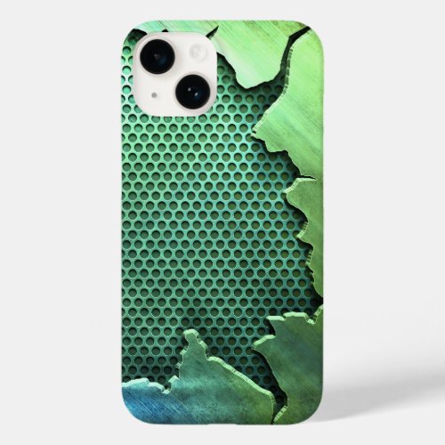 Titanium Polished green Radial Metallic iphone 15 Case_Mate iPhone 14 Case