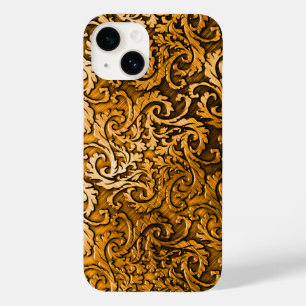Titanium Polished orange Radial Metallic iphone 15 Case-Mate iPhone 14 Case