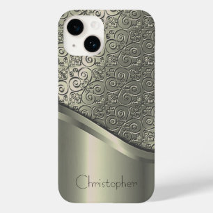 Titanium Polished Radial and Metallic iphone 15 Case-Mate iPhone 14 Case