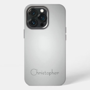 Titanium Polished Silver gray Radial and Metallic iPhone 13 Pro Case