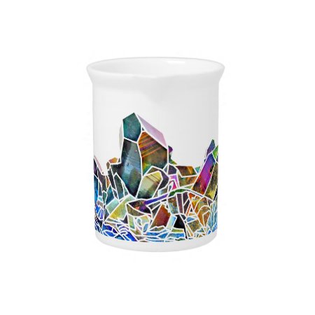 Titanium Quartz Healing Crystal Art Rainbow Aura Pitcher