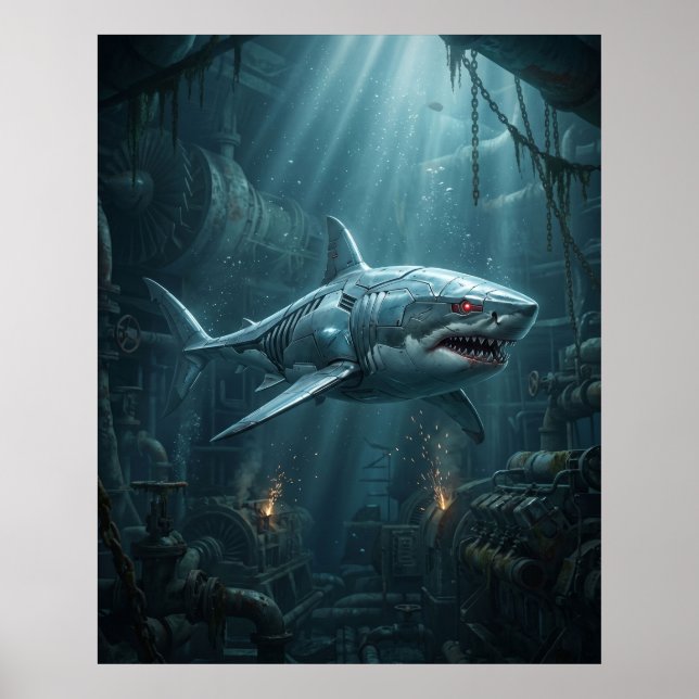 Titanium Shark Dive Poster (Front)