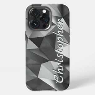 Titanium silver Shiny Stainless Steel Metallic iPhone 13 Pro Case