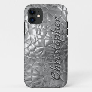 Titanium Silver Stainless Steel Metallic iPhone 11 Case