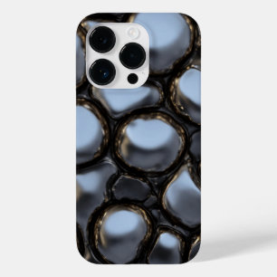 Titanium Silver Stainless Steel Print Case-Mate iPhone 14 Pro Case