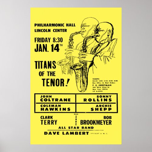 Titans of Tenor at Lincoln Center Poster