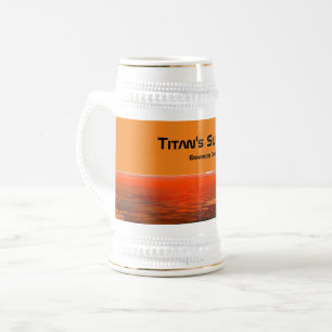 Titan's Surface (White w/Gold Trim) Beer Stein
