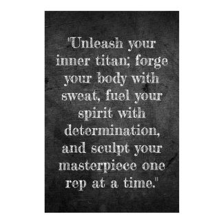 Titan's Triumph: Ultimate Bodybuilding Inspiration Poster