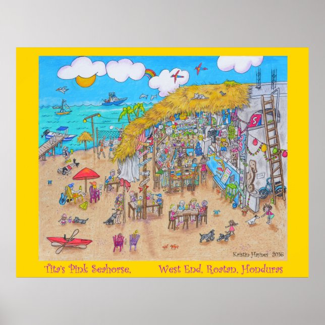 Tita's Pink Seahorse Poster (Front)