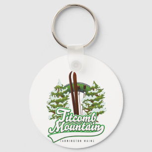 Titcomb Mountain Farmington Maine Ski Keychain