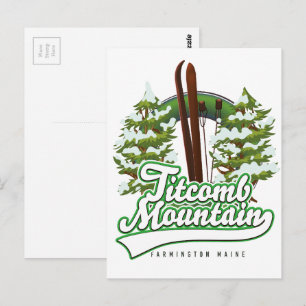 Titcomb Mountain Farmington Maine Ski Postcard