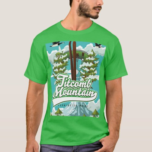 Titcomb mountain Farmington Maine ski T_Shirt