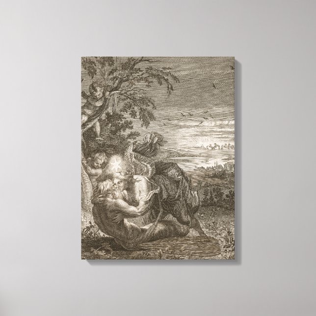 Tithonus, Aurora's Husband, Turned into a Grasshop Canvas Print (Front)