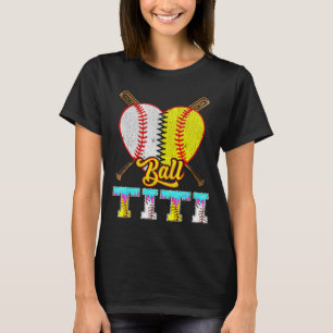 Titi Of Both Half Baseball Softball Ice Cream Drip T-Shirt
