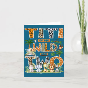 Titi Of The Wild & Two Zoo 2nd Birthday Safari Card