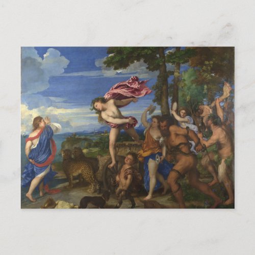 TITIAN _ Bacchus and Ariadne 1522 Postcard